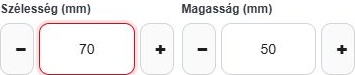 Valódi szélesség- és magasságállítás milliméterben