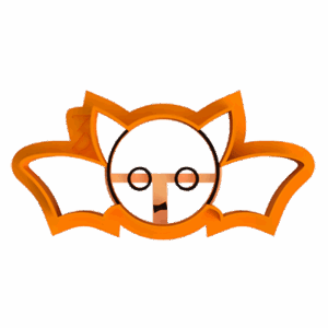 Halloween denevér #4 mintás kiszúró