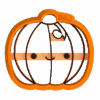 Halloween tök #3 mintás kiszúró