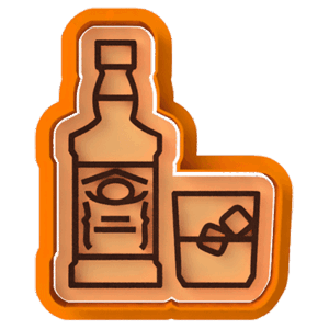 Whiskeys készlet kiszúró és nyomda