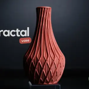 FRACTAL geometrikus 3D nyomtatott dekorváza