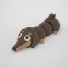 Barna tacskó – flexi kulcstartó