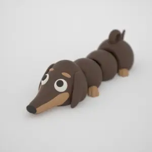 Barna tacskó – flexi kulcstartó